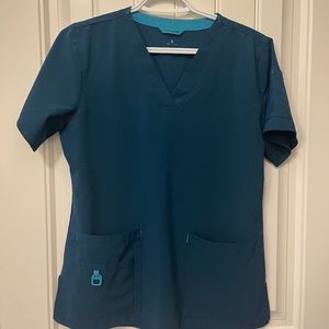 CARHARTT Caribbean/Teal Blue Scrub Top